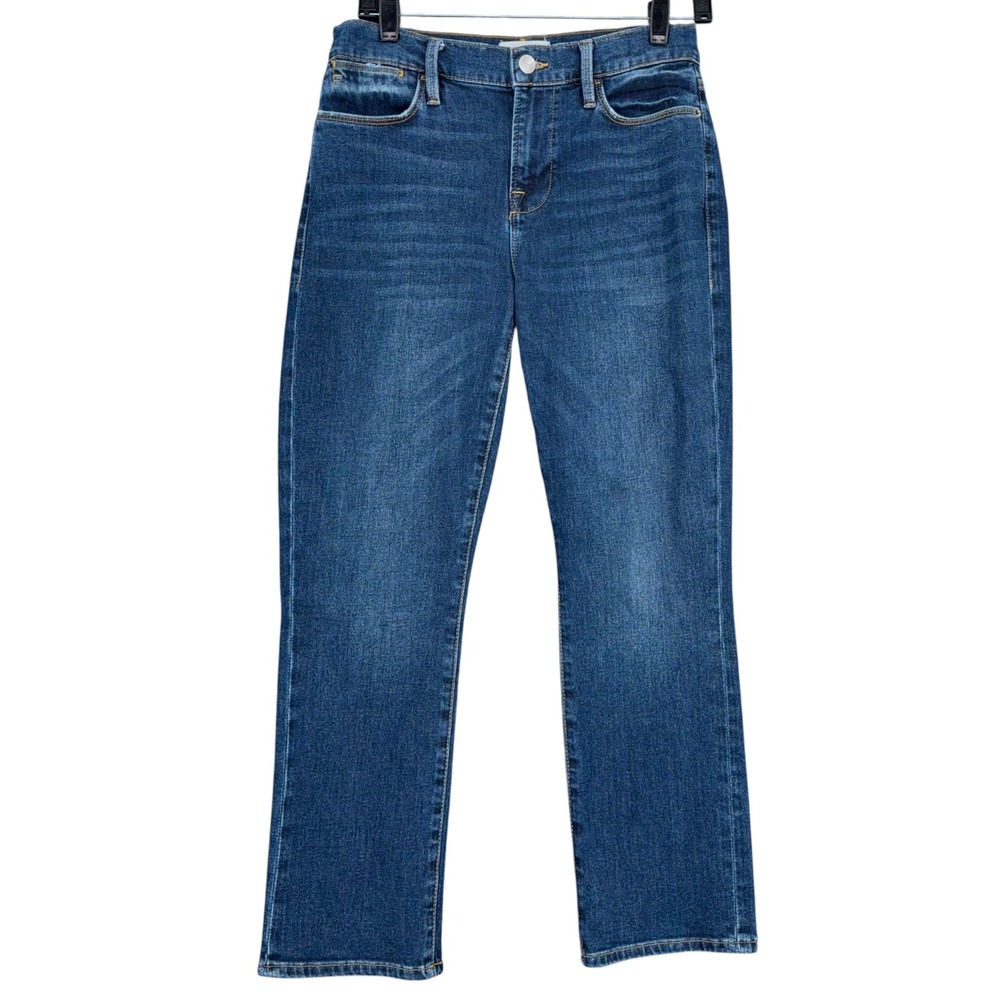 FRAME Le High Straight Rosalie Jeans Women's Size 26 Dark‎ Wash Denim